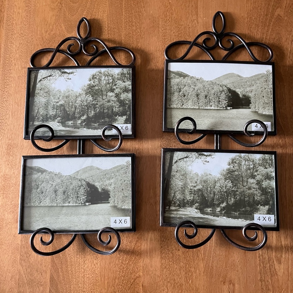 Decorative Black Metal Wall Photo Frame Set